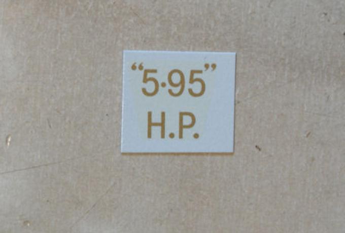 BSA "5.95" H.P. Abziehbild für Nummertafel hinten 1933-36