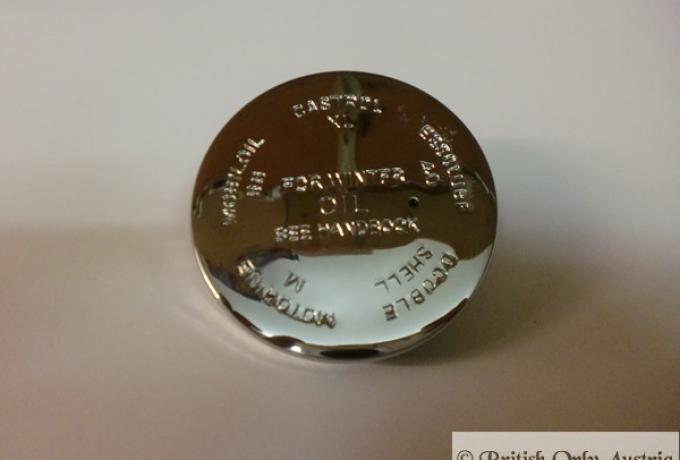 Vincent Tank Cap "Oil Recommendations"