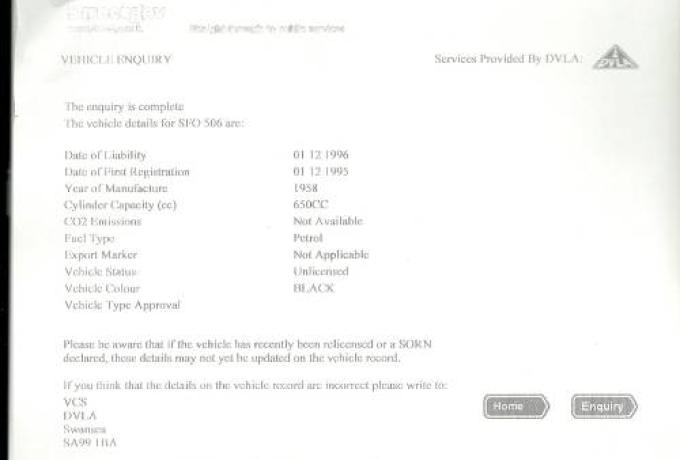 BSA A10  650 cc 1958