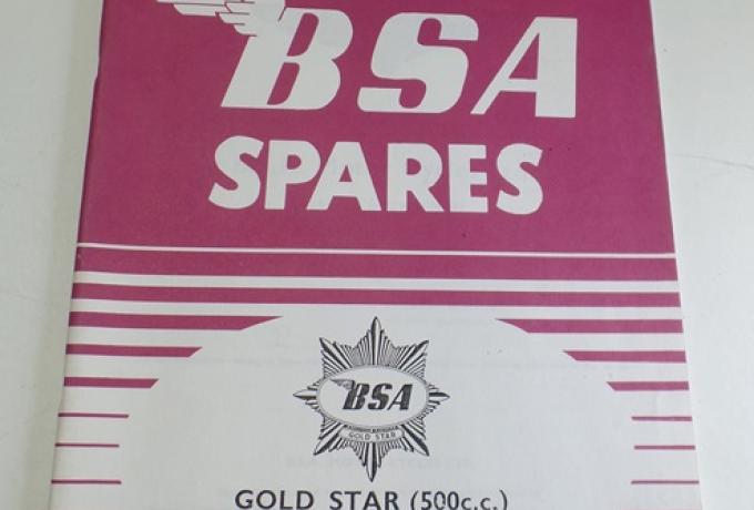 BSA Spares Gold Star 500ccm, Teilebuch