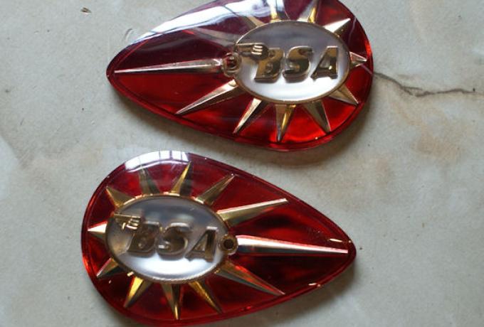 BSA Petrol Tank Badge /Pair  Pear Drop