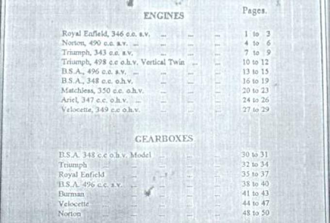 Practical Hints on the servicing of WD Motorcycles/Handbuch Milit. Maschinen