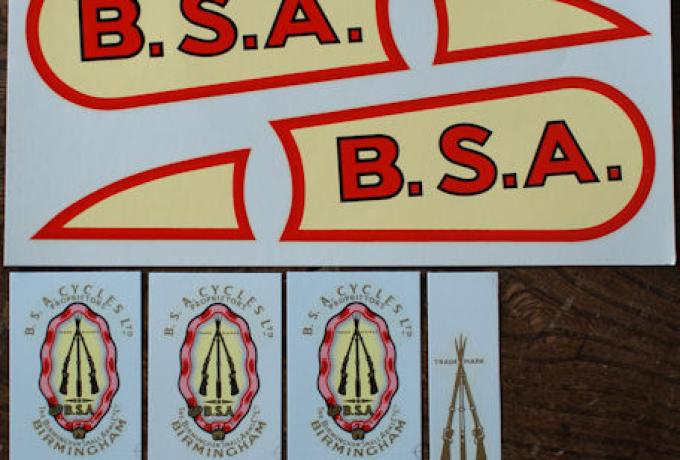 BSA Sloper OHV 1927-32 Abziehbilder Set