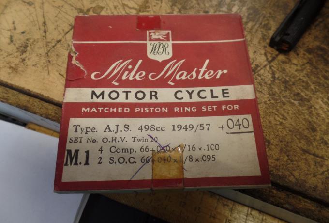 AJS Piston Ring Set +040 498cc 1949/57 NOS