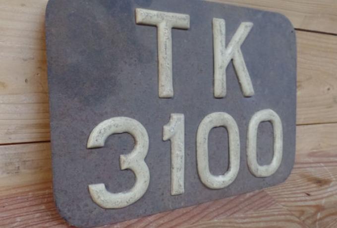 Rear Number Plate used