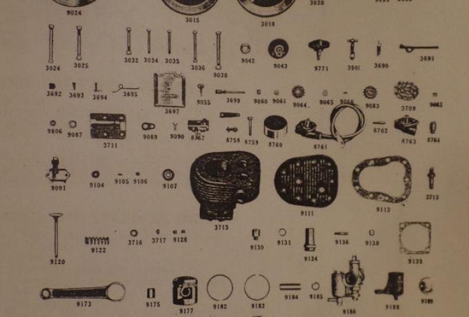 Norton Spare Parts List/Book SV Mod. 16H, Photocopy