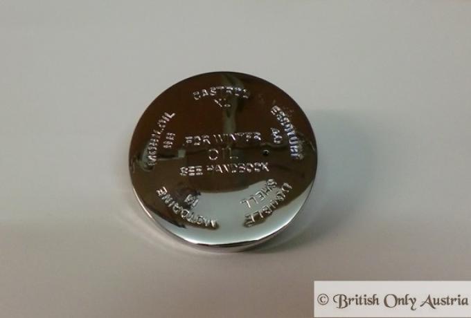 Vincent Tank Cap "Oil Recommendations"