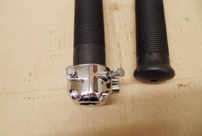 Twist Twin/Throttle Grip with Rubbers Amal Replica 7/8" - 22mm new