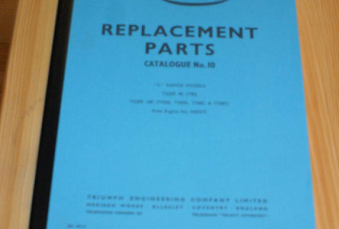 Triumph Parts Book No10 T100 1969