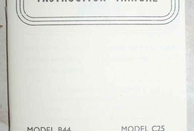 BSA B44/C25 Instruction Manual, Handbuch