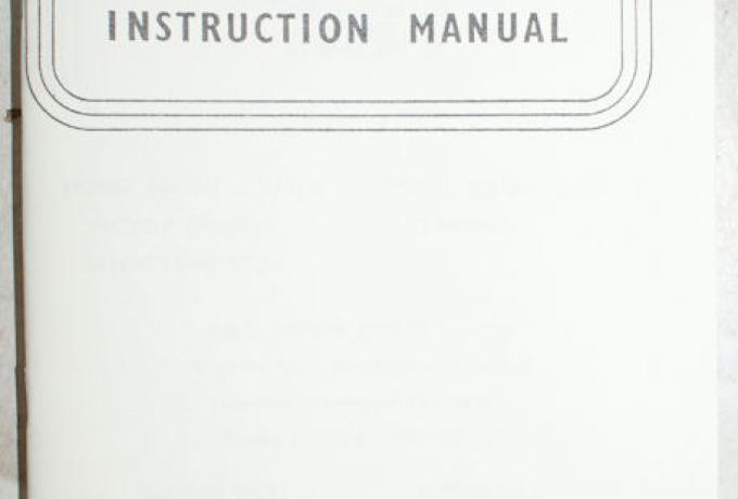 BSA B25/B44 Shooting Star Owners Handbook, Benutzerhandbuch