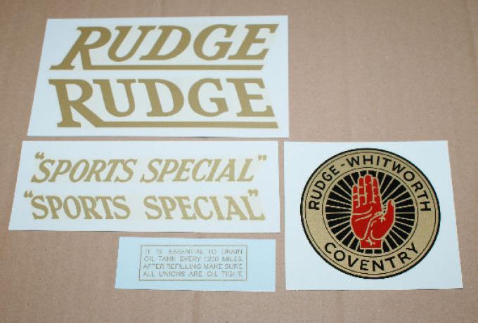 Rudge Sports Special 1937/38 Transfer Set