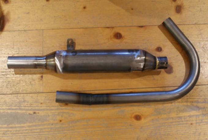 Norton 16H WD Auspuffanlage 1 5/8" unverchromt /Set 1939-45