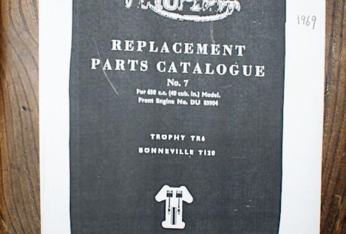 Triumph Replacement Parts Catalogue No. 7 650c.c. (40cub.in.)