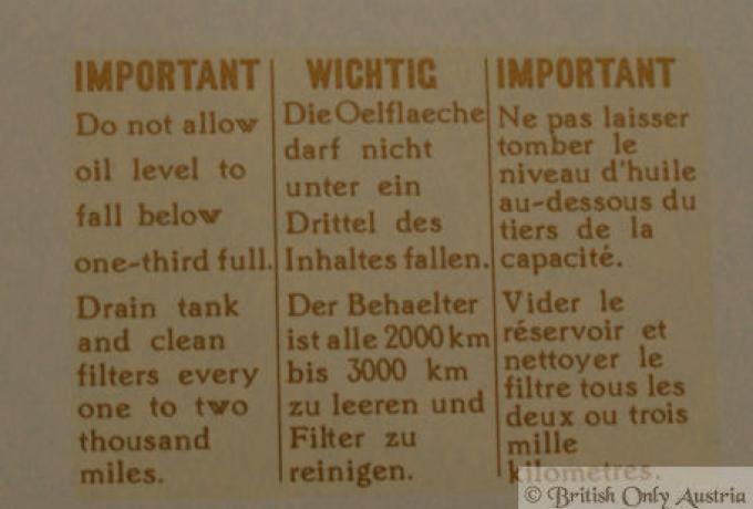 AJS Oiltank Instructions
