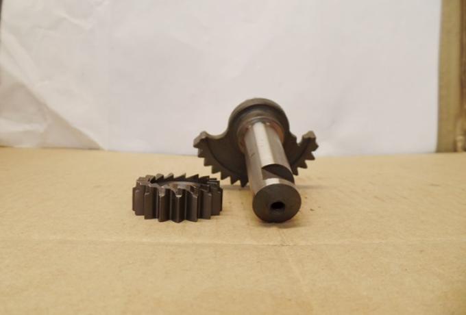 BSA DBD34 Goldstar Kickstart Quadrant sw. arm + Kickstart Ratchet Pinion