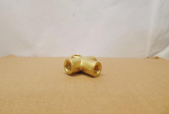 Triumph/Norton Adapter - Junction Piece - 3 Way - All 3/8" UNF Thread