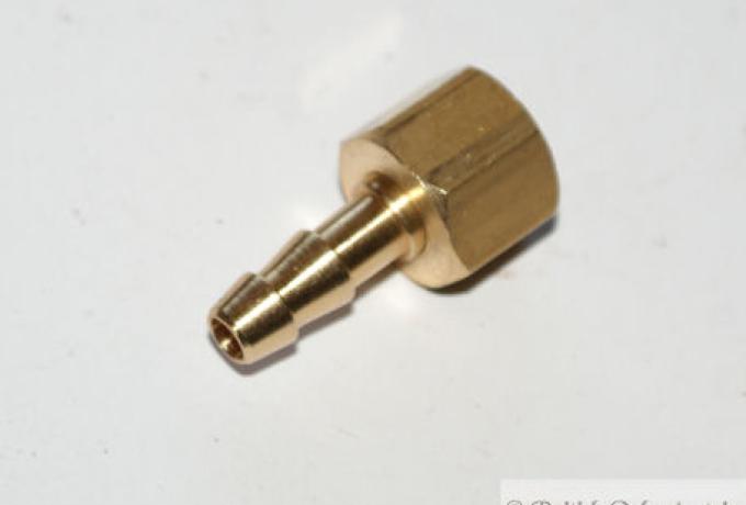 Spigot 1/4" x 1/4" Pipe with Nut 1/4" BSP Brass