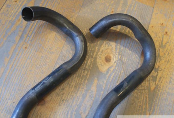 Rudge High Level Auspuffrohre/Auspuffkrümmer unverchromt /Paar 1 3/4"