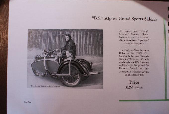 Brough Superior Katalog Kopie 1937