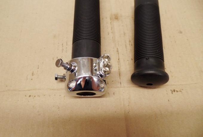 Twist Twin/Throttle Grip with Rubbers Amal Replica 7/8" - 22mm new