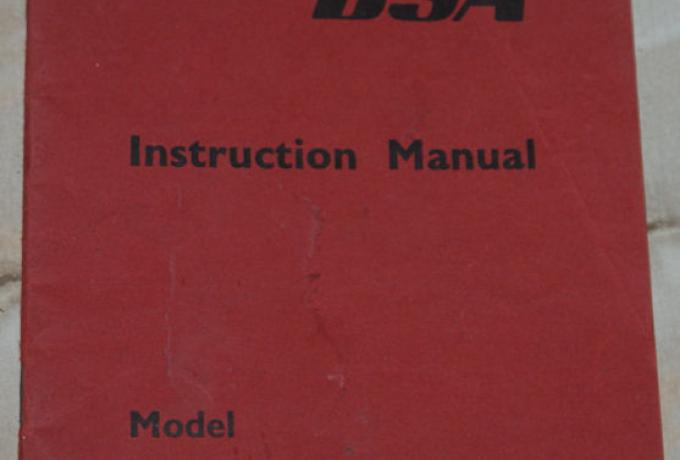 BSA Instruction manual, Model C10L 250ccm c.c. S.V., Handbuch