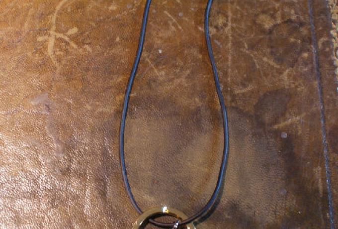 Brough Superior Halskette Schwarz, Gold und Silber