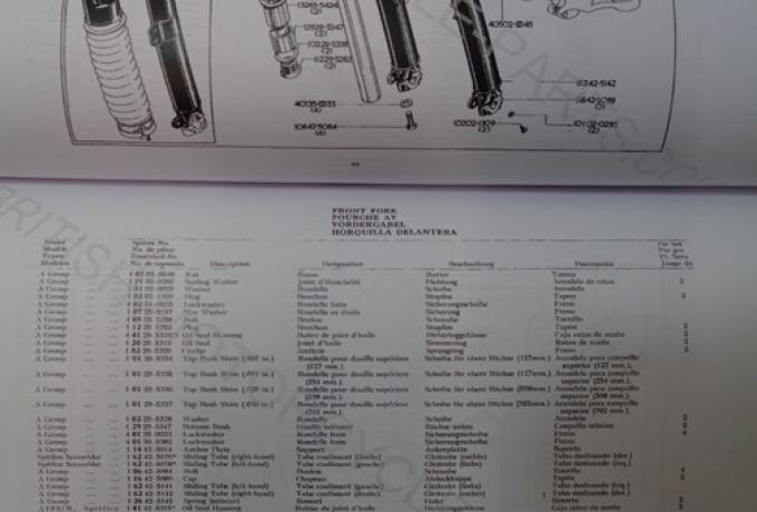 BSA Parts Book A7/A10 1960-