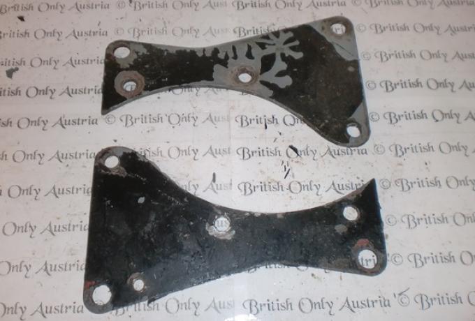 Triumph. Front Engine Plates.  Pair used
