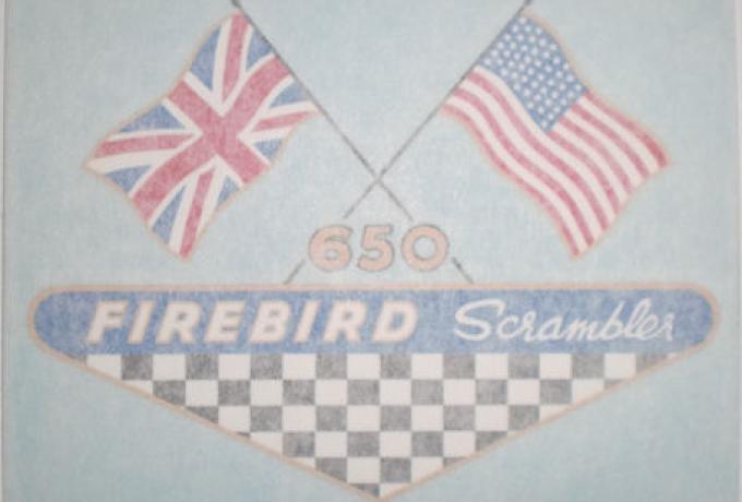 BSA Firebird Scrambler Panel Aufkleber 1968