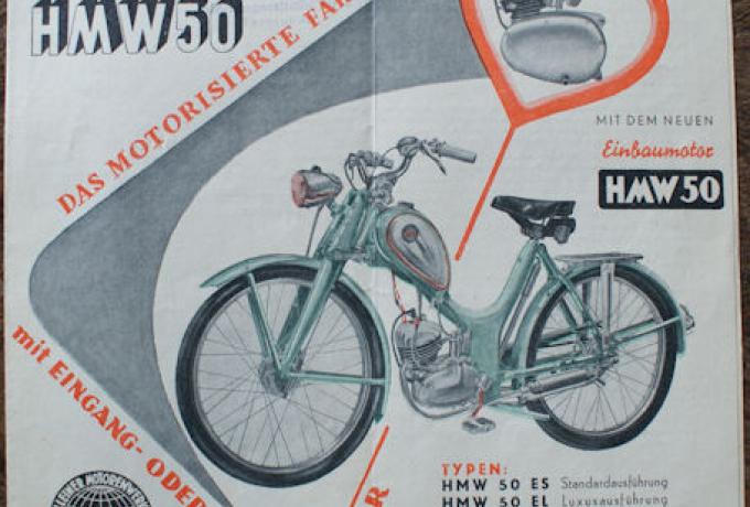 Moped HMW 50 - Das motorisierte Fahrrad, Brochure