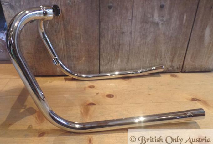 Triumph Auspuff Rohre T120 650ccm 1 1/2" -38mm 1969-70 / Set komplett