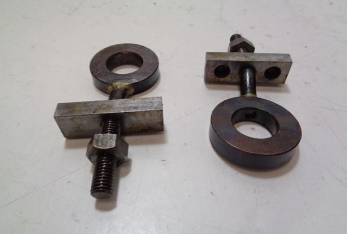 Brough Superior Rear wheel adjusters /Pair