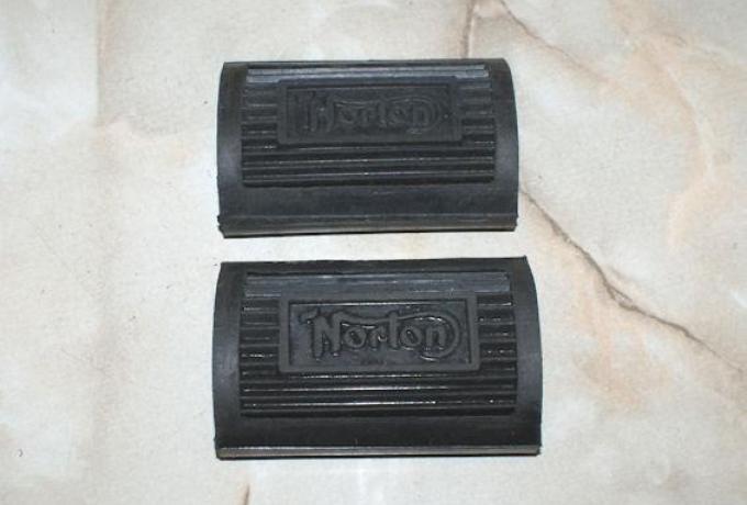 Norton Footrest Pedal Rubbers /Pair with Logo