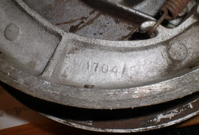 Ajs/Matchless 1955-. Bremsankerplatte mit Bremsschuhen W1704/5 gebraucht