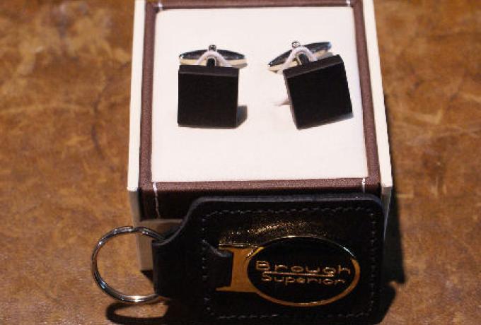 Brough Superior Manschettenknöpfe Schwarz Eckig