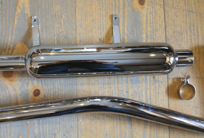 Triumph T70/T80 Exhaust System High Level, Rigid Frame 250/350cc 1936- 1 3/4" /Set