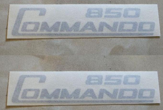 Norton Commando 850cc Sticker for Side Panel,  Silver /Pair
