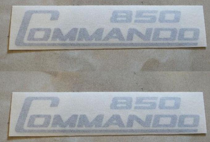 Norton Commando 850cc Sticker for Side Panel,  Silver /Pair