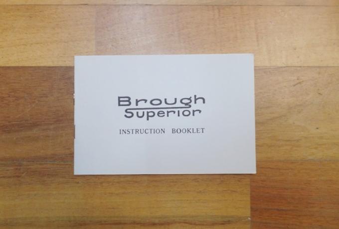 Brough Superior Early Instruction Book 1924-1930