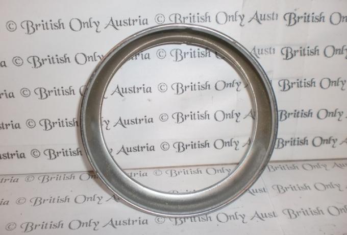 Miller Embossed Headlight Rim – 8mm Flat Glass – Fits BSA, Triumph, AJS – MADBULL
