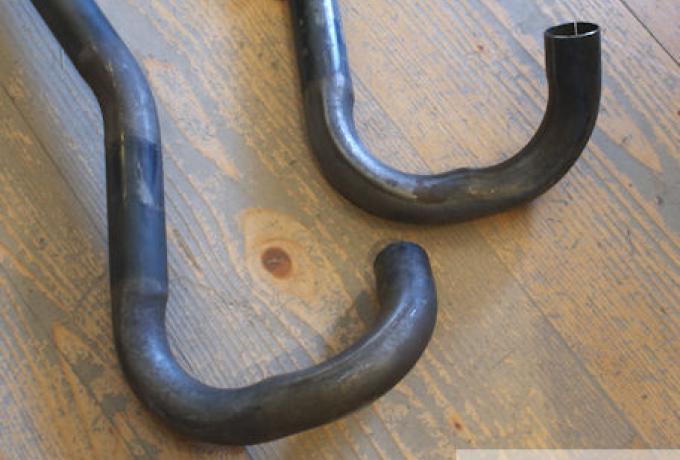 Rudge High Level Auspuffrohre/Auspuffkrümmer unverchromt /Paar 1 3/4"