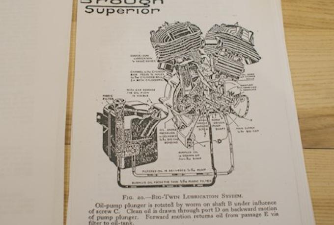 Brough Superior SS80 Instruction Book.Copy