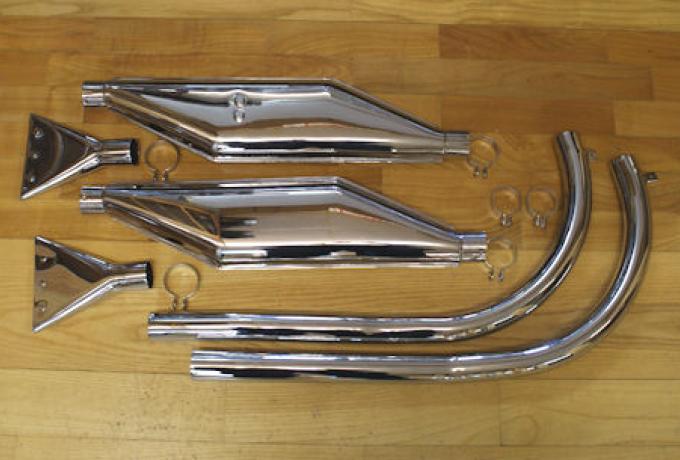 BSA Sloper Twinport OHV Exhaust System