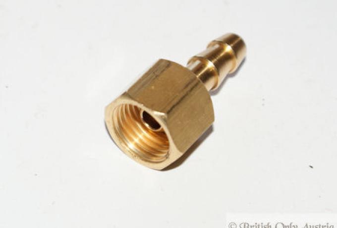 Spigot 1/4" x 1/4" Pipe with Nut 1/4" BSP Brass