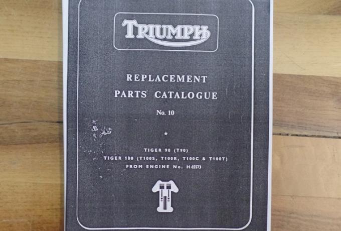 Triumph Replacement Parts Catalogue No. 10 1968 Copy