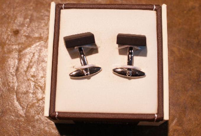 Brough Superior Manschettenknöpfe Schwarz Eckig