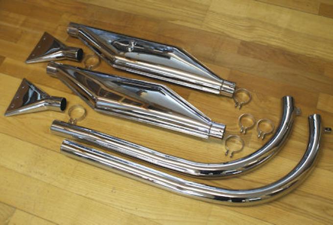 BSA Sloper Twinport OHV Exhaust System