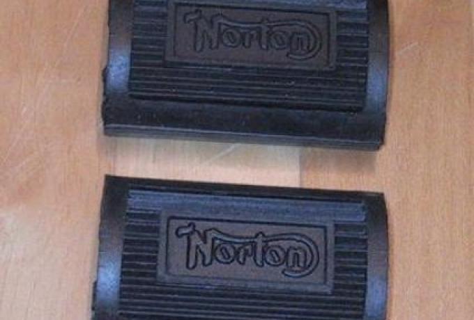 Norton Footrest Pedal Rubbers/Pair with Logo