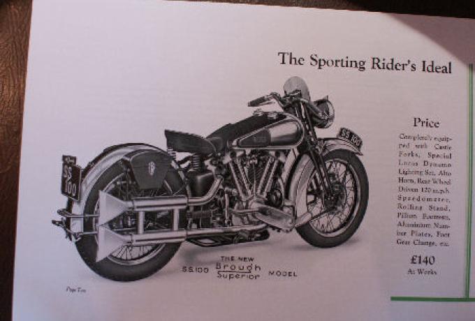 Brough Superior Catalogue Photocopies 1937